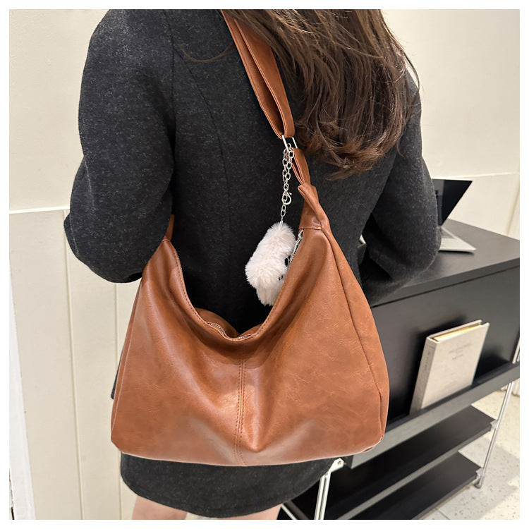 Women's Retro Tote Bag Trendy Niche Crossbody & Shoulder Bag for Commuting