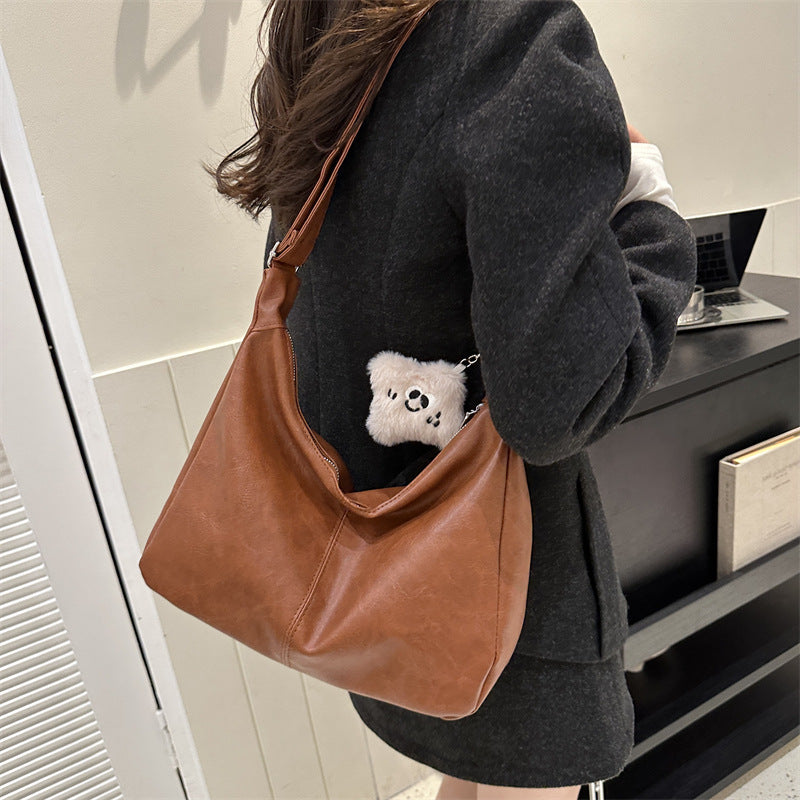 Women's Retro Tote Bag Trendy Niche Crossbody & Shoulder Bag for Commuting
